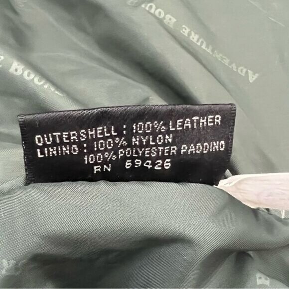 Wilsons Leather Adventure Bound Vintage 80s Army Green Moto Leather Jacket - Picture 16 of 16